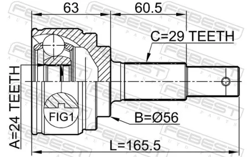 FEBEST Joint Kit, drive shaft (0210-B30)