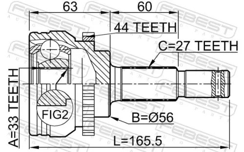 FEBEST Joint Kit, drive shaft (0210-L31A44)