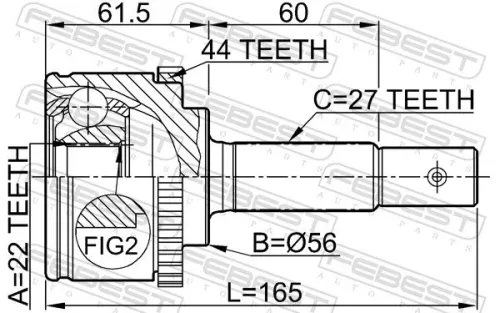 FEBEST Joint Kit, drive shaft (0210-P11A44)