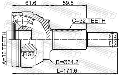 FEBEST Joint Kit, drive shaft (0210-Y51R)