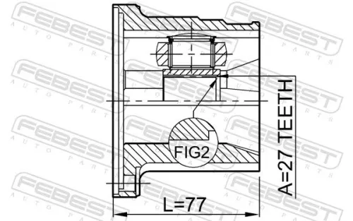 FEBEST Joint Kit, drive shaft (0211-FX35LH)