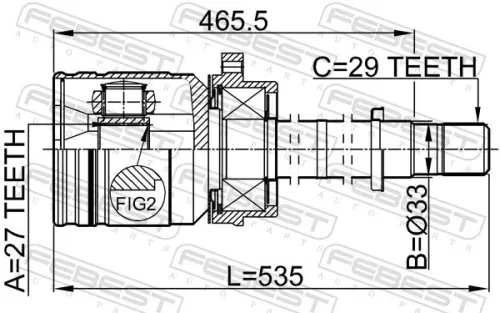 FEBEST Joint Kit, drive shaft (0211-J31RH)