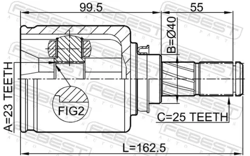 FEBEST Joint Kit, drive shaft (0211-JP16)