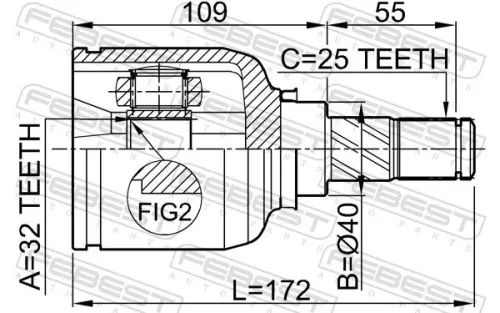 FEBEST Joint Kit, drive shaft (0211-P11)