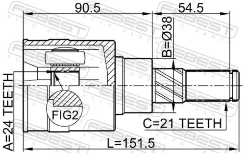 FEBEST Joint Kit, drive shaft (0211-T30R)