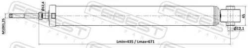 FEBEST Shock Absorber (02110-007R)