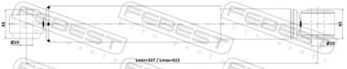 FEBEST Shock Absorber (02110-010R)