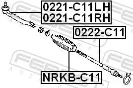 FEBEST Tie Rod End (0221-C11LH)