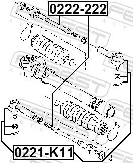 FEBEST Tie Rod End (0221-K11)