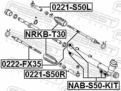 FEBEST Tie Rod End (0221-S50L)