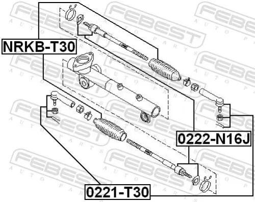 FEBEST Tie Rod End (0221-T30)