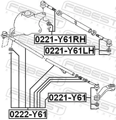FEBEST Inner Tie Rod (0222-Y61)
