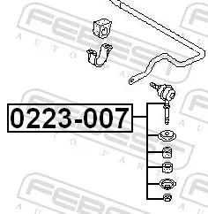 FEBEST Link/Coupling Rod, stabiliser bar (0223-007)