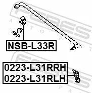FEBEST Link/Coupling Rod, stabiliser bar (0223-L33RLH)