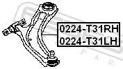 FEBEST Control/Trailing Arm, wheel suspension (0224-T31LH)
