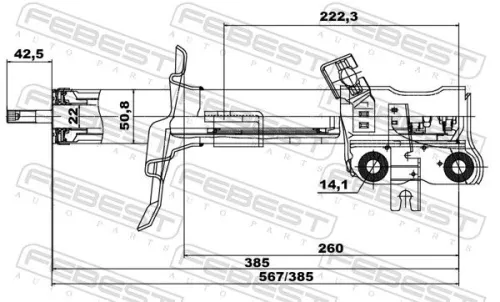 FEBEST Shock Absorber (02660803FR)