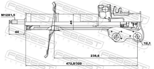 FEBEST Shock Absorber (02666688FL)