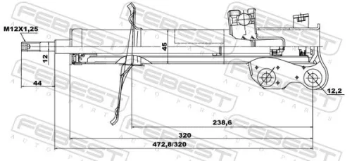 FEBEST Shock Absorber (02666690FL)