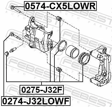 FEBEST Repair Kit, brake caliper (0275-J32F)