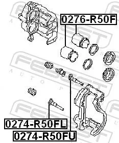 FEBEST Piston, brake caliper (0276-R50F)