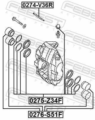 FEBEST Piston, brake caliper (0276-S51F)