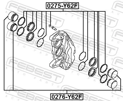 FEBEST Piston, brake caliper (0276-Y62F)