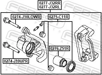 FEBEST Brake Caliper (0277-J32RL)
