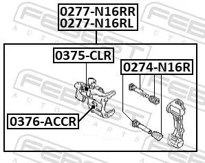 FEBEST Brake Caliper (0277-N16RL)