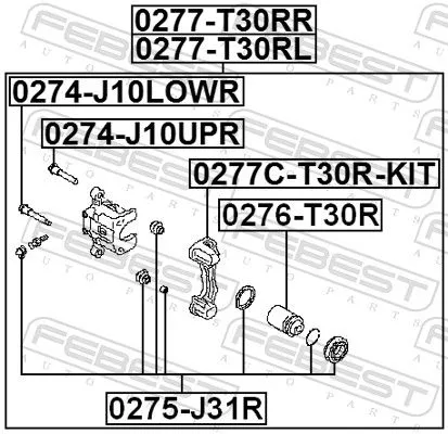 FEBEST Brake Caliper (0277-T30RR)