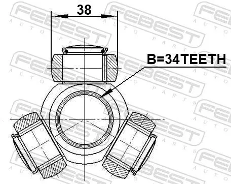 FEBEST Spider Assembly, drive shaft (0316-ACC)
