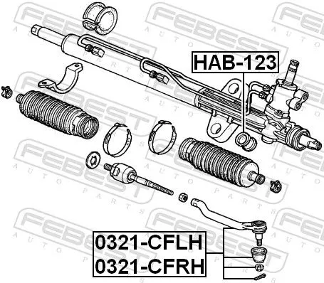 FEBEST Tie Rod End (0321-CFLH)
