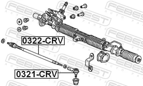 FEBEST Tie Rod End (0321-CRV)