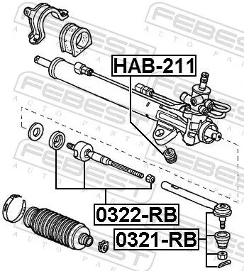 FEBEST Tie Rod End (0321-RB)