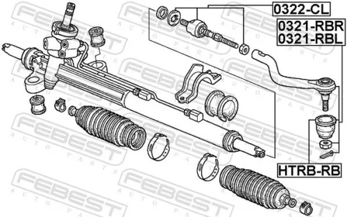 FEBEST Tie Rod End (0321-RBL)