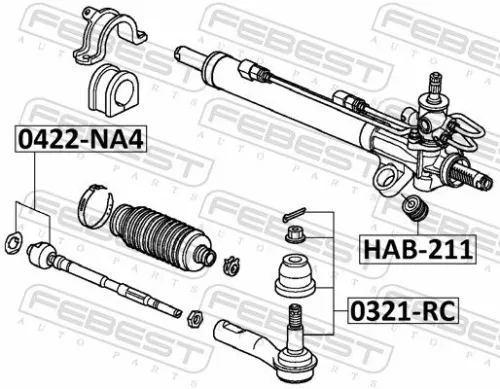 FEBEST Tie Rod End (0321-RC)