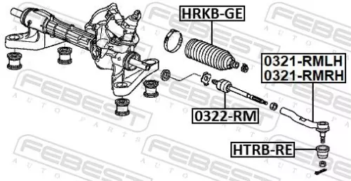 FEBEST Tie Rod End (0321-RMLH)