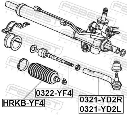 FEBEST Tie Rod End (0321-YD2L)