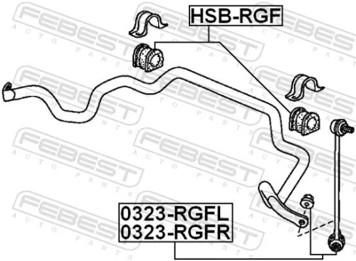 FEBEST Link/Coupling Rod, stabiliser bar (0323-RGFL)