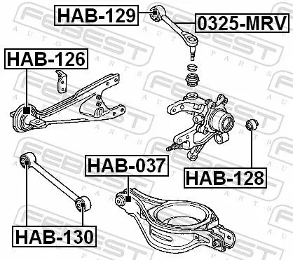 FEBEST Control/Trailing Arm, wheel suspension (0325-MRV)