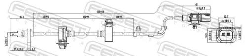 FEBEST Sensor, wheel speed (03606-008)