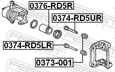 FEBEST Guide Bolt, brake caliper (0374-RD5UR)