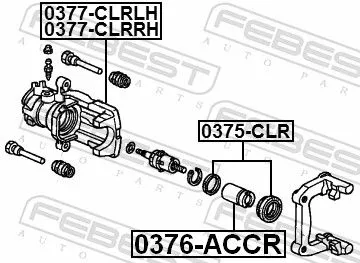 FEBEST Repair Kit, brake caliper (0375-CLR)