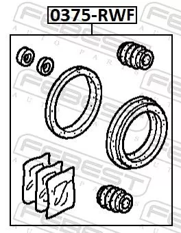 FEBEST Repair Kit, brake caliper (0375-RWF)
