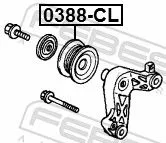 FEBEST Deflection/Guide Pulley, V-ribbed belt (0388-CL)