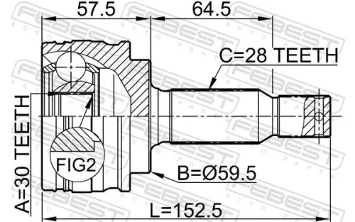 FEBEST Joint Kit, drive shaft (0410-CY2)