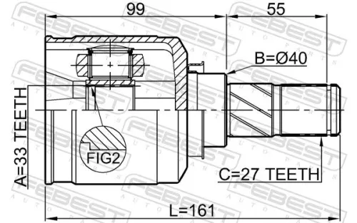 FEBEST Joint Kit, drive shaft (0411-CY34AT)