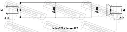 FEBEST Shock Absorber (04110-010R)