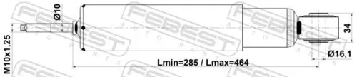 FEBEST Shock Absorber (04110-012R)