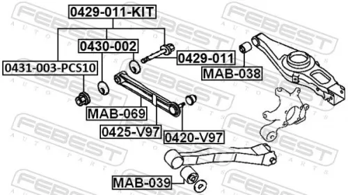 FEBEST Caster Shim, axle beam (0430-002)