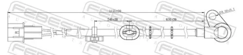 FEBEST Sensor, wheel speed (04606-001)